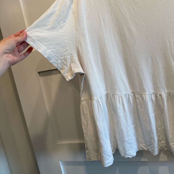 H&M XL White Short Sleeve Top - Picture 2 of 6